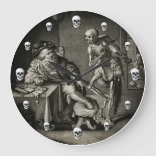 Dance of Death Rich Man Wall Clock