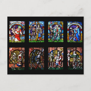 Dance of Death Stained Glass Postcard