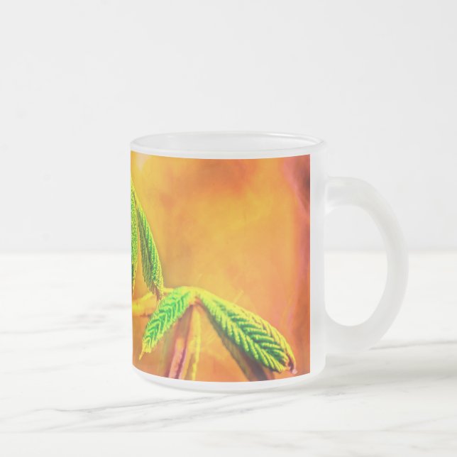 Dance Of Fire Frosted Glass Coffee Mug (Right)