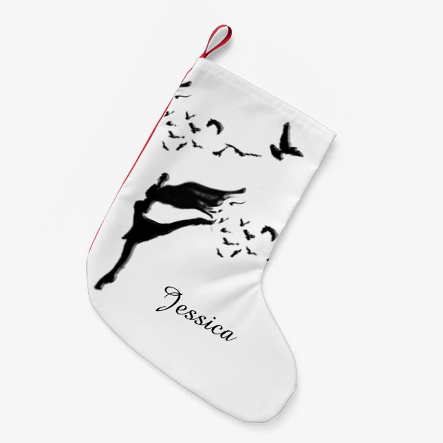 Dance Of Flight Small Christmas Stocking (Front (Hanging))