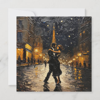 Dance of Love in the City of Lights Holiday Card