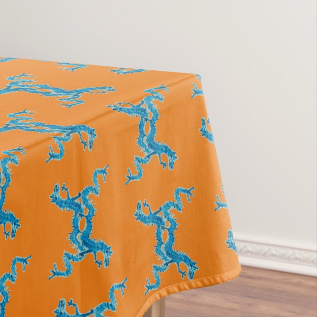 Dance of the Blue Chinese Dragon CC  Tablecloth (In Situ)