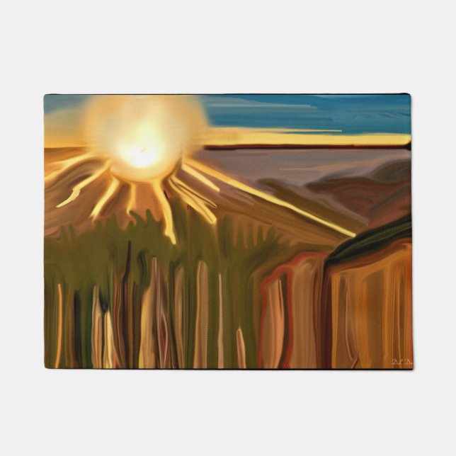 Dance of the Cacti Abstract Art Doormat (Front)