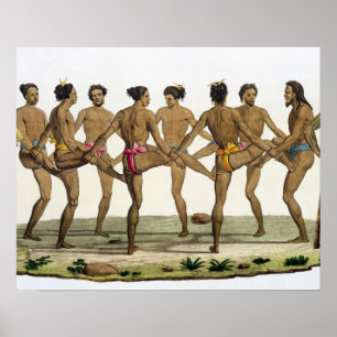 Dance of the Caroline Islanders, plate 22 from 'Le Poster