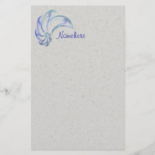 Dance of the Dolphins Abstract Art Stationery