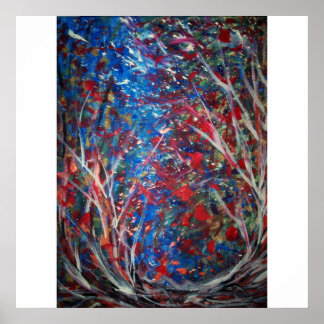 Dance of the Elements (Abstract 52x52 Canvas) Poster