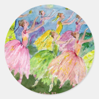 Dance of the Flowers Classic Round Sticker