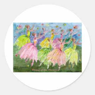 Dance of the Flowers Classic Round Sticker