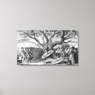 Dance of the Landeens, or Zulus Canvas Print