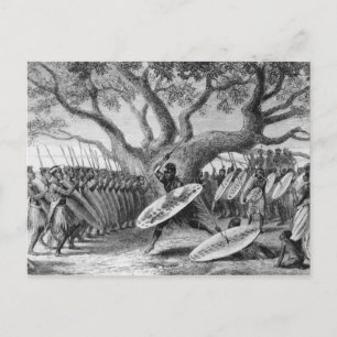 Dance of the Landeens, or Zulus Postcard