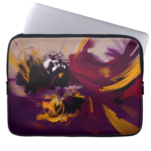 Dance Of The Mind – Expressive Abstract Figure Laptop Sleeve (Front)