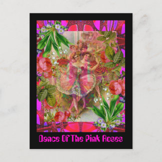 Dance Of The Pink Roses Postcard