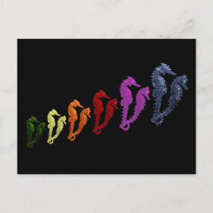 Dance Of The Seahorses Pop Art 1 Postcard