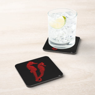 Dance Of The Seahorses (Red) Coaster