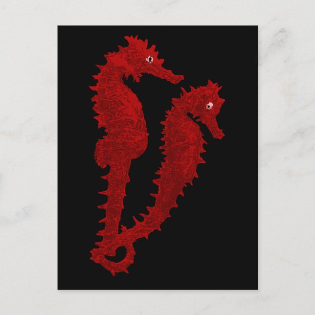 Dance Of The Seahorses (Red) Postcard (Front)