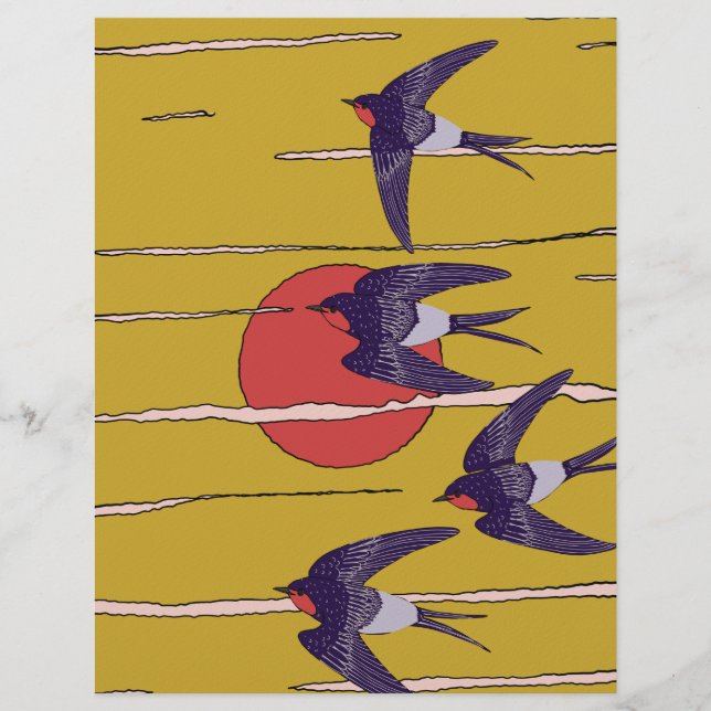 Dance of the Swallows Custom Letterhead (Front)