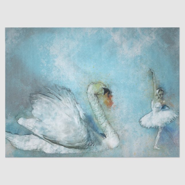 Dance of the Swans Decoupage Tissue Paper (Front)