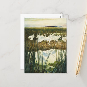 Dance of the Whooping Cranes by N. C. Wyeth Holiday Postcard