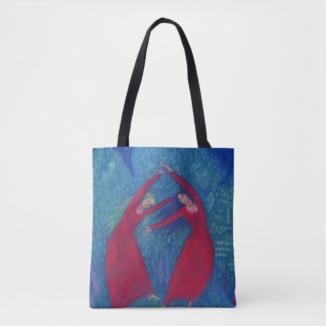 Dance of the witches, pastel painting, fantasy art tote bag (Front)