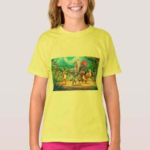 Dance-Off Extravaganza: Cartoon Rabbit Takes Cente T-Shirt