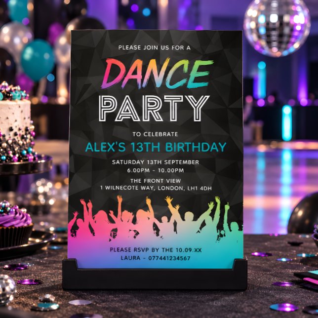 Dance Party Birthday Invitations (Creator Uploaded)