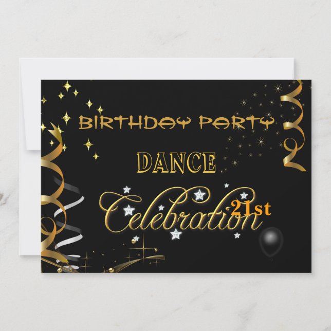 Dance Party Celebration Teens or Adults Invitation (Front)