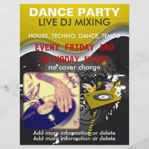 Dance Party DJ Turntable Flyer