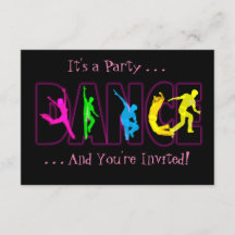 Dance Party invitation