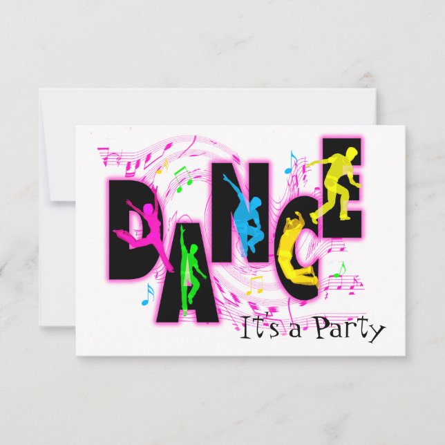 Dance Party Invitation (Front)