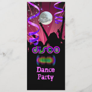 Dance Party Mirror Ball Disco  2 Invitation