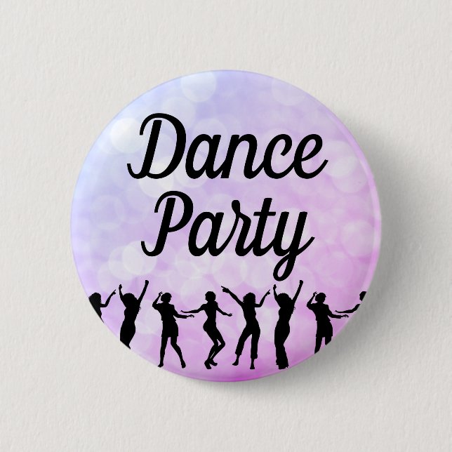Dance Party Silhouette Dancers 6 Cm Round Badge (Front)