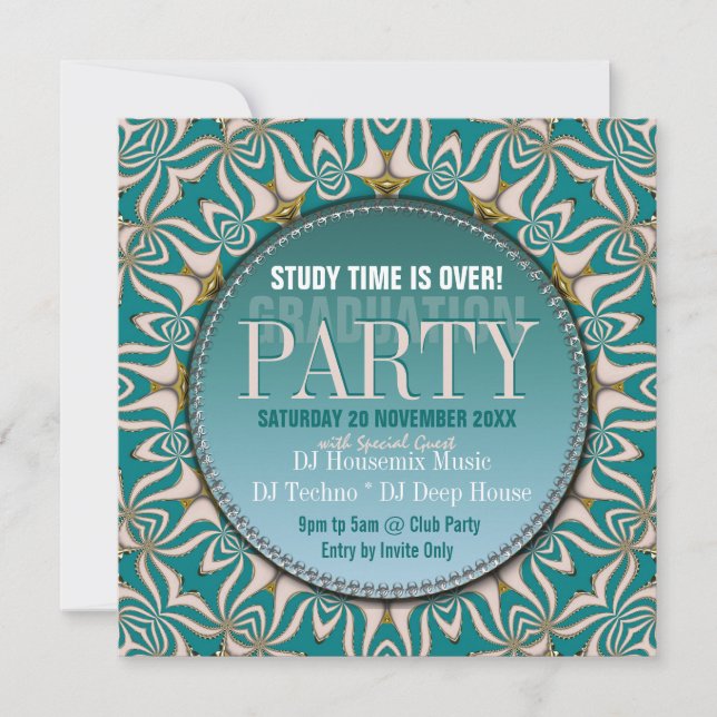 Dance Party Time Graduation Invitations (Front)