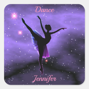 Dance Pink & Purple Galaxy Stickers