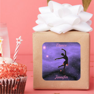 Dance Pink & Purple   Square Sticker