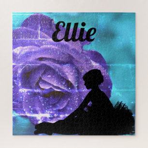 Dance Purple Rose Abstract 676 Piece Puzzle