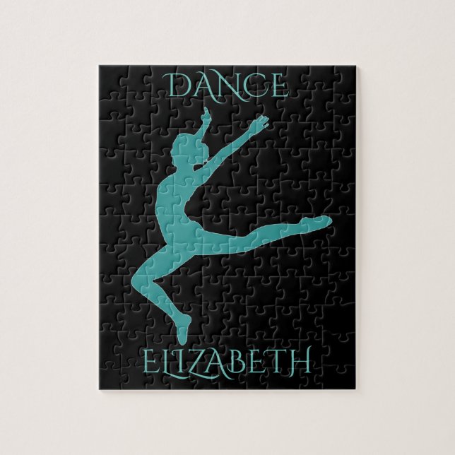 Dance puzzle with personalised name. (Vertical)