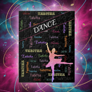 Dance Puzzle with Personalised Name All Over