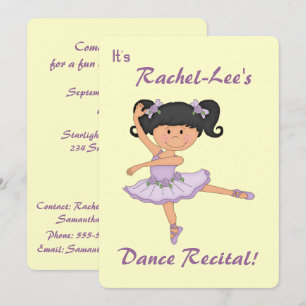 Dance Recital-Ballerina Invitation