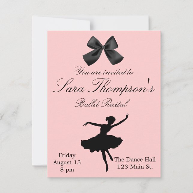 Dance Recital Invitation (Front)