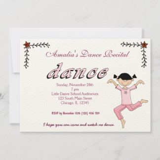 Dance Recital Invitation