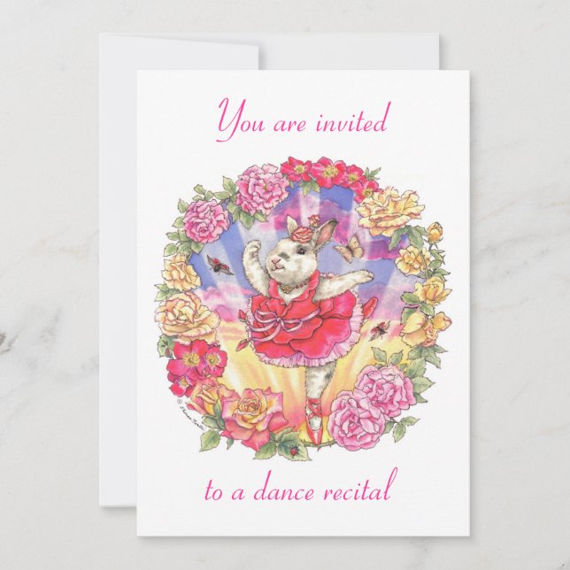 dance recital invitation - rose (Front)