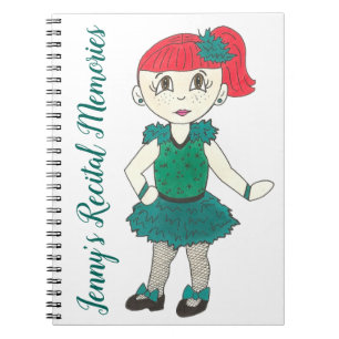Dance Recital Memories Personalised Tap Dance Girl Notebook