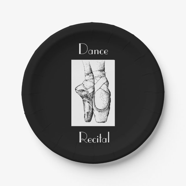 Dance Recital Paper Plates (Front)