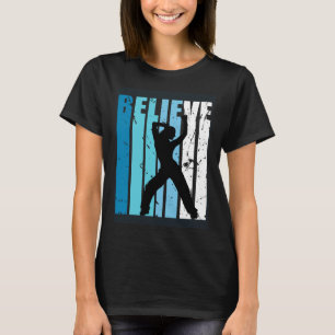 Dance Retro Believe Turquoise Girl Dancer Fan Woma T-Shirt