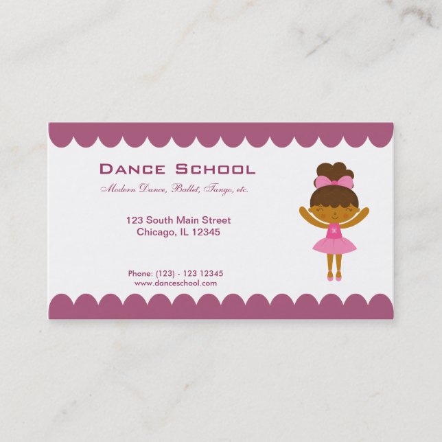 Dance School Business Card (Front)
