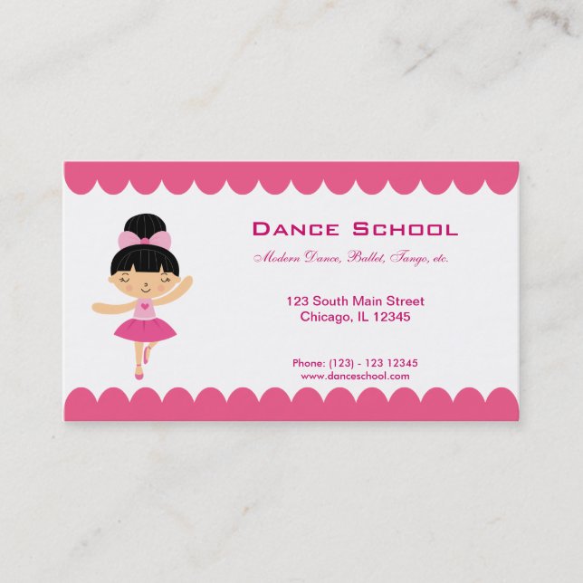 Dance School Business Card (Front)