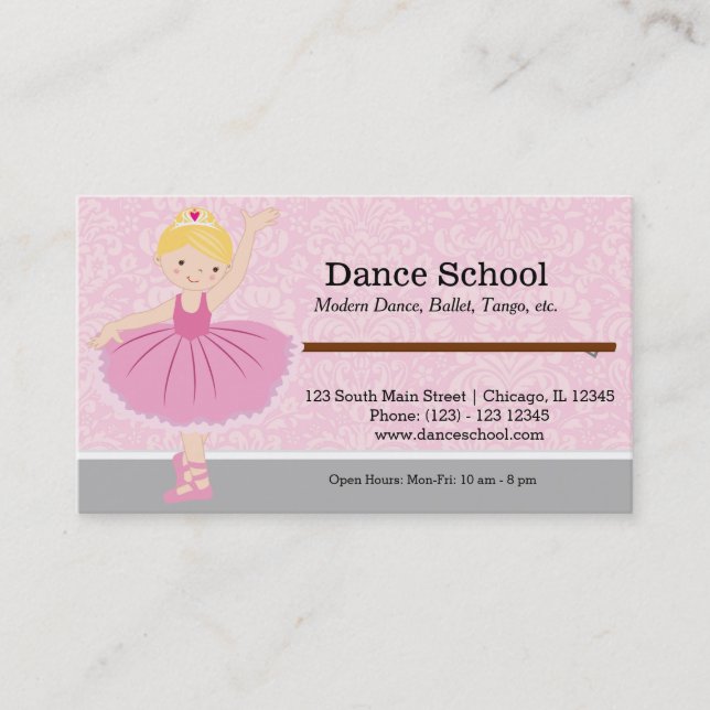 Dance School Business Card (Front)