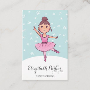 Dance school teacher business card
