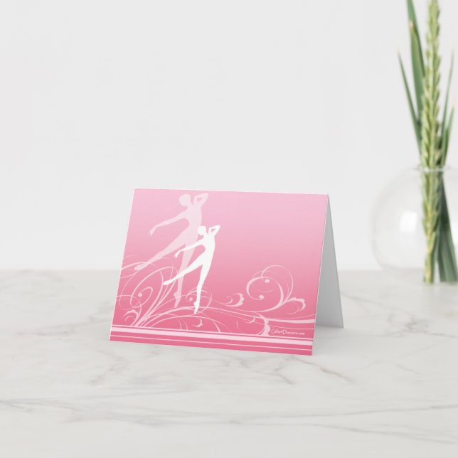 Dance Scroll Note Card (customisable) (Front)