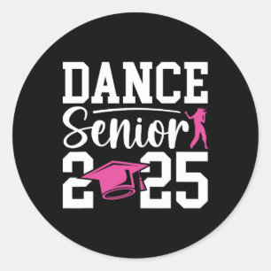 Dance Senior 2025 Cl Of 2025 Senior Dancer Classic Round Sticker